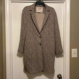 Anthropologie Cartonnier Sweater Jacket Leopard Animal Print